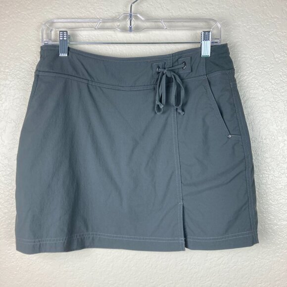 Royal Robbins Gray Slip On Drawstring Athletic Stretch Hiking Skort Sz S - Picture 1 of 7